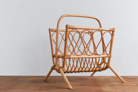 Vintage Bamboo Magazine Rack