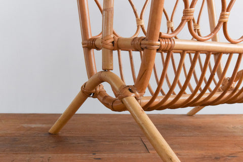 Vintage Bamboo Magazine Rack
