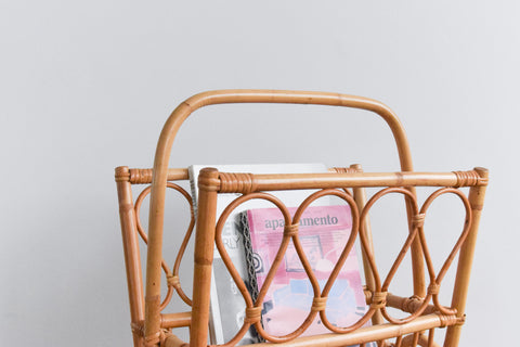 Vintage Bamboo Magazine Rack