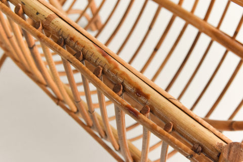 Vintage Bamboo Magazine Rack