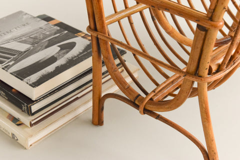 Vintage Bamboo Magazine Rack