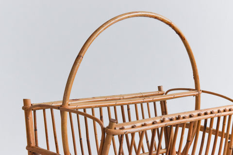 Vintage Bamboo Magazine Rack