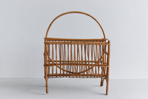 Vintage Bamboo Magazine Rack