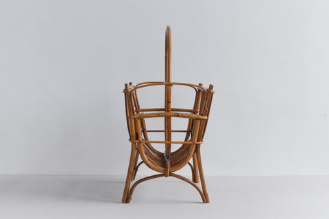 Vintage Bamboo Magazine Rack