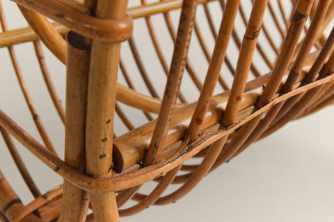 Vintage Bamboo Magazine Rack