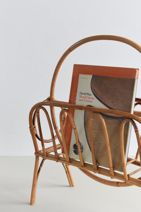 Vintage Bamboo Magazine Rack