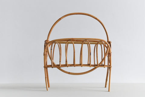 Vintage Bamboo Magazine Rack