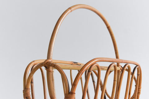 Vintage Bamboo Magazine Rack