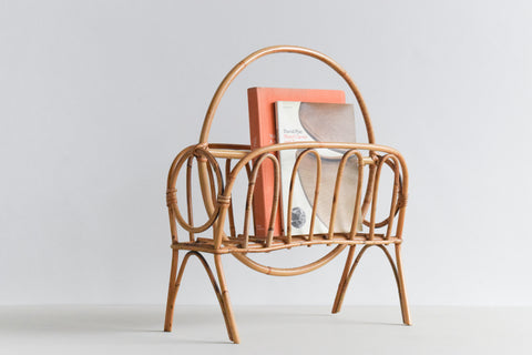 Vintage Bamboo Magazine Rack