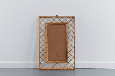Vintage Rectangular Bamboo Mirror
