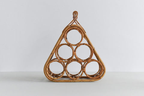 Vintage Bamboo Bottle Rack / Wine Rack