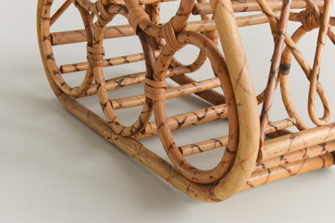 Vintage Bamboo Bottle Rack / Wine Rack