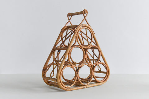 Vintage Bamboo Bottle Rack / Wine Rack