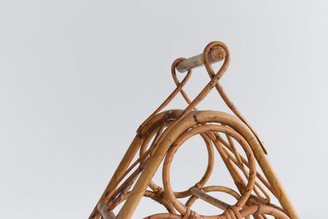 Vintage Bamboo Bottle Rack / Wine Rack