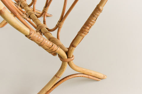 Vintage Bamboo Magazine Rack