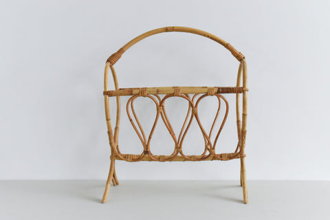 Vintage Bamboo Magazine Rack
