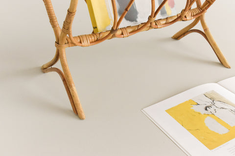 Vintage Bamboo Magazine Rack