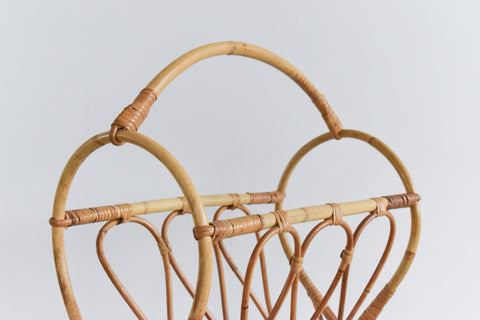 Vintage Bamboo Magazine Rack