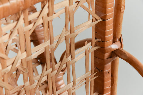 Vintage Bamboo and Wicker Magazine Rack