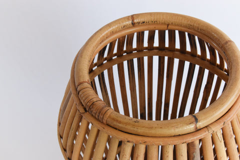 Vintage Italian Bamboo Umbrella Rack Franco Albini for Vittorio Bonacina