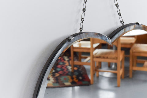 Vintage Frameless Bevelled Heart Shaped Mirror