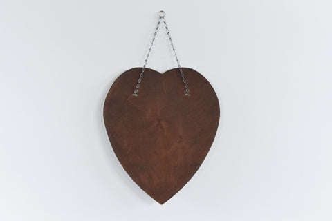 Vintage Frameless Bevelled Heart Shaped Mirror