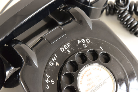 Vintage Black GPO 706 Rotary Telephone