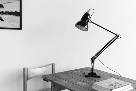 Vintage Black Herbert Terry & Sons Anglepoise Lamp Model No. 1227