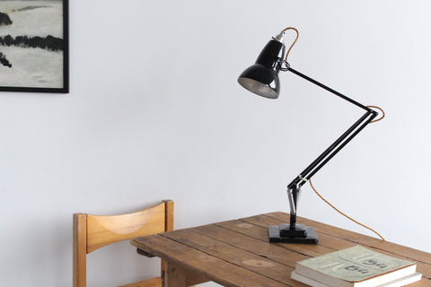 Vintage Black Herbert Terry & Sons Anglepoise Lamp Model No. 1227