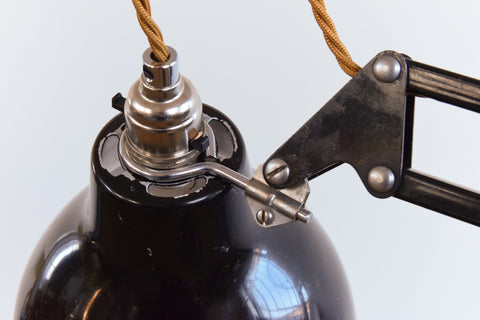 Vintage Black Herbert Terry & Sons Anglepoise Lamp Model No. 1273A