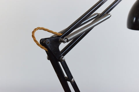 Vintage Black Herbert Terry & Sons Anglepoise Lamp Model No. 1273A