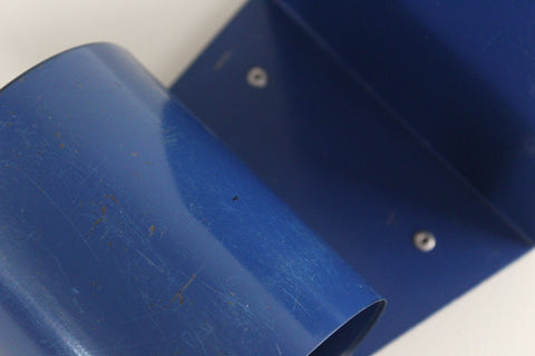 Vintage Blue Metal Expandable Book Rack