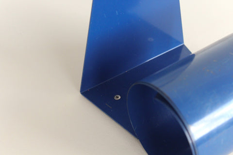 Vintage Blue Metal Expandable Book Rack