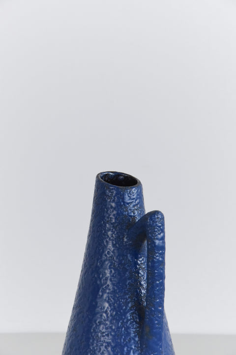 Vintage Blue West German Scheurich Keramik Vase 271-22