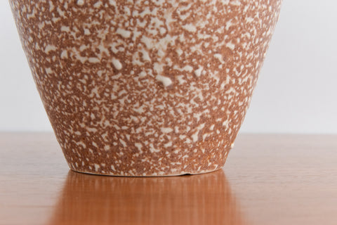 Vintage Brown Speckled Ceramic Vase by Langley Pottery