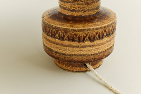 Vintage Brown West German Style Ceramic Lamp