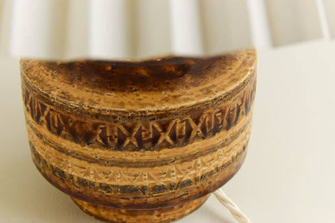 Vintage Brown West German Style Ceramic Lamp