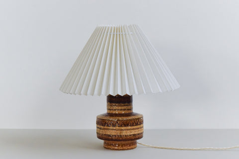Vintage Brown West German Style Ceramic Lamp