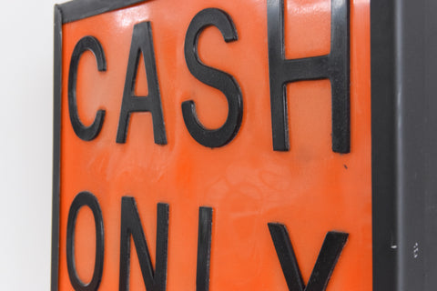 Vintage Cash Only Light Up Sign