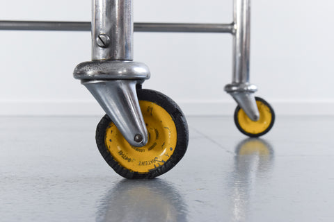 Vintage Stainless Steel Medical / Dental Trolley