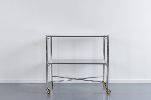 Vintage Stainless Steel Medical / Dental Trolley
