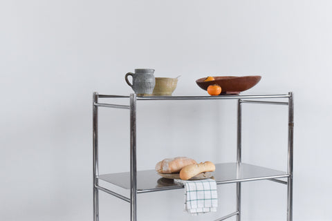 Vintage Stainless Steel Medical / Dental Trolley