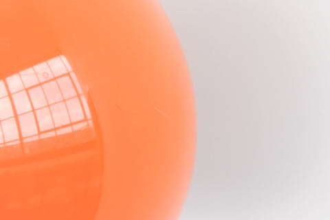 Vintage Chrome and Orange Plastic Mushroom Table Lamp