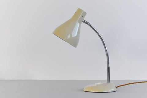 Vintage Cream Herbert Terry & Sons Gooseneck Lamp for Anglepoise