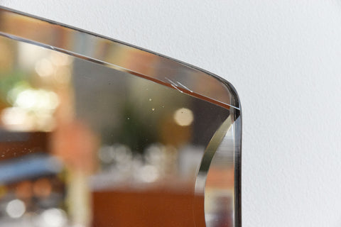 Vintage Frameless Scollop Bevelled Wall Mirror