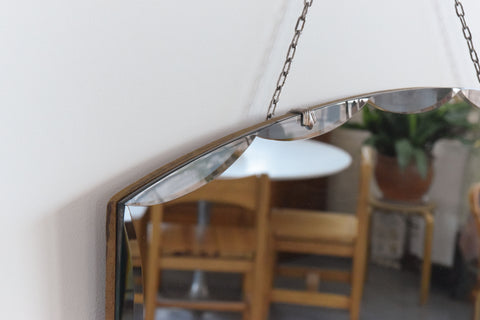 Vintage Frameless Curved Bevelled Mirror