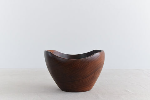 Vintage Danish Handcrafted Wooden Bowl