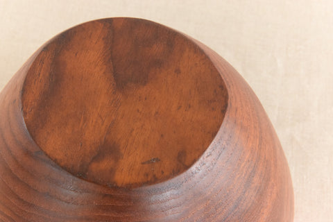 Vintage Danish Handcrafted Wooden Bowl