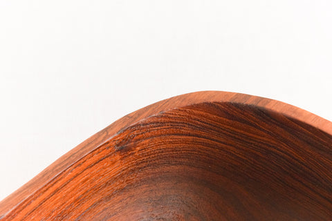 Vintage Danish Handcrafted Wooden Square Bowl