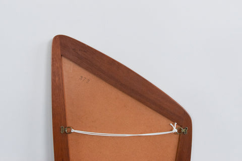 Vintage Danish Teak Framed Asymmetric Mirror